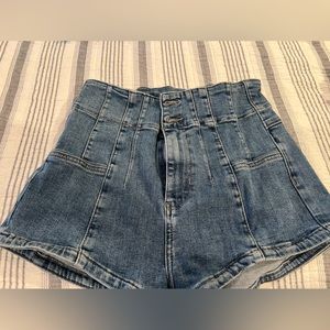 Free people high waste Jean short. Super short